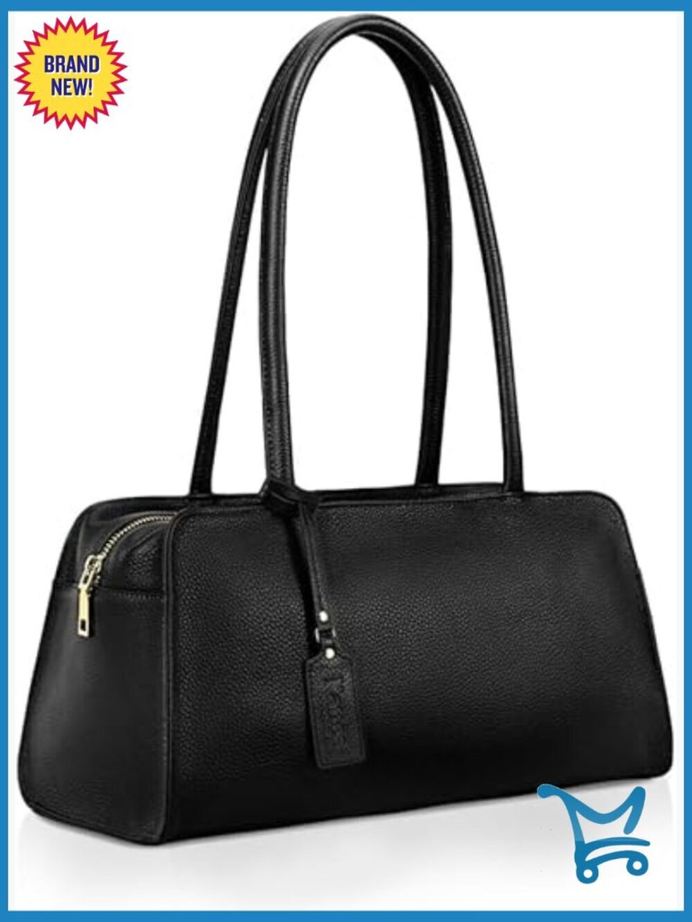 Top Grain Leather Hobo Satchel Tote Bag with Multiple Pockets